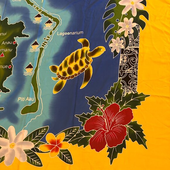 Colorful & Tropical Large Bora Bora Throw / Pareo / Wall Decor / Sarong - Picture 3 of 4